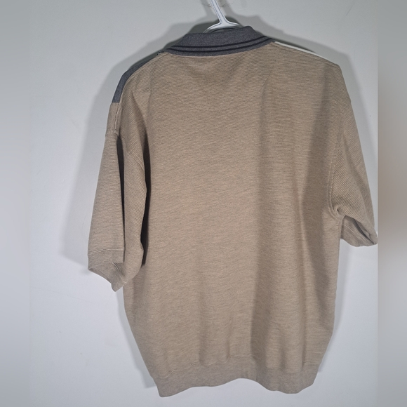 Vintage 90s/Y2K Penmans Beige Stripes Polo Shirt Size XL - Picture 6 of 7